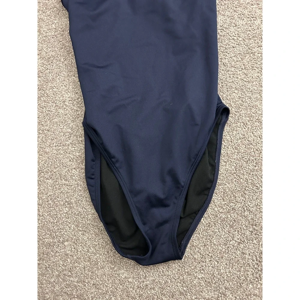 The Finals One Piece Swimsuit Womens 38L Navy Blue Excellent Racerback Athletic